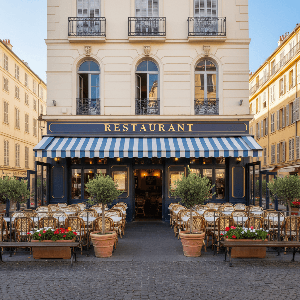 Restaurant 140m² à Nice : terrasse - extraction