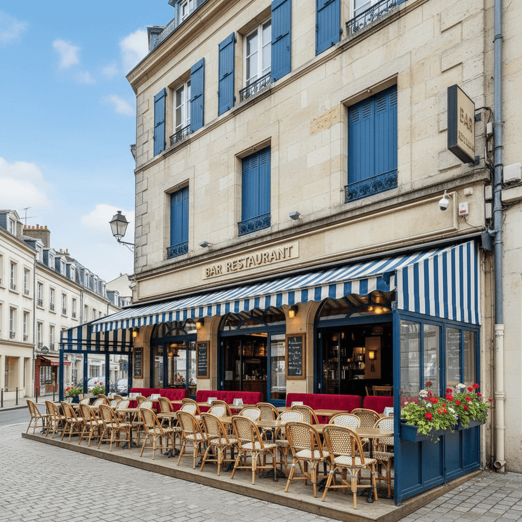 Bar-brasserie 200m² à Nantes : terrasse - licence IV