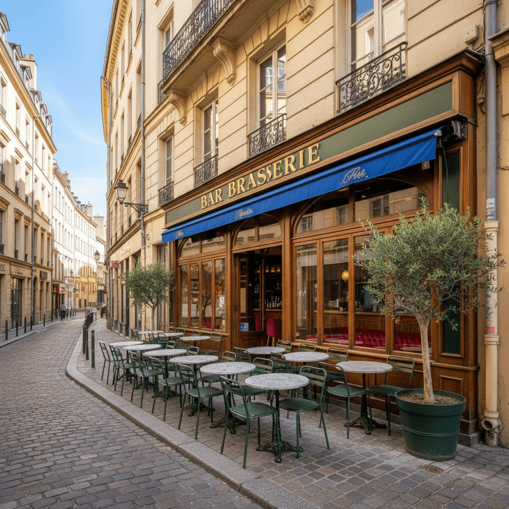 Bar-brasserie 138m² à Lyon : terrasse - licence IV