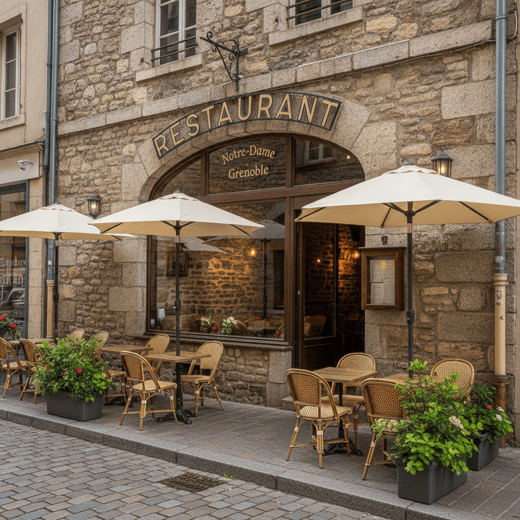 Restaurant 70m² à Grenoble : terrasse - licence IV