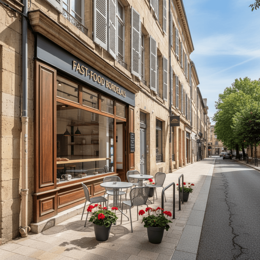 Fast-food 20m² à Bordeaux : extraction - cuisine équipée