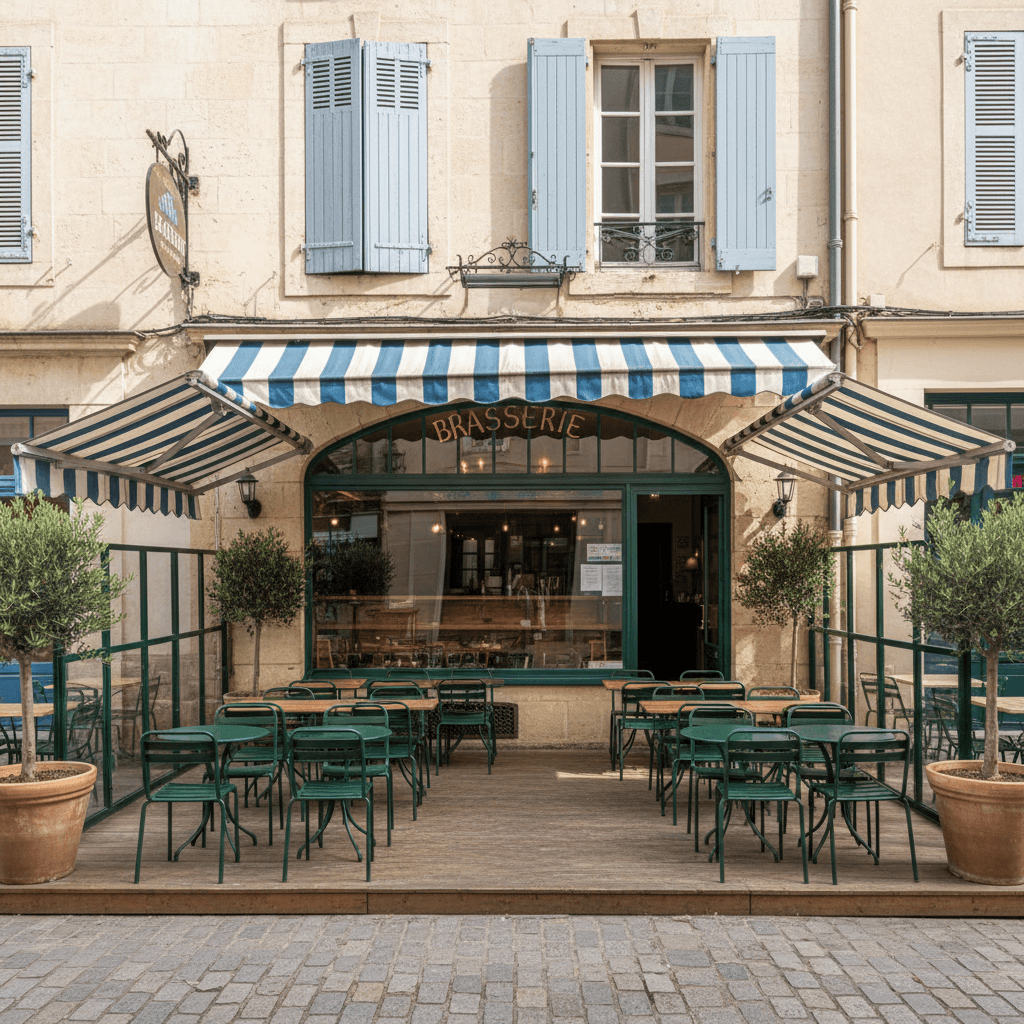 Bar-brasserie 90m² à Montpellier : terrasse - licence IV