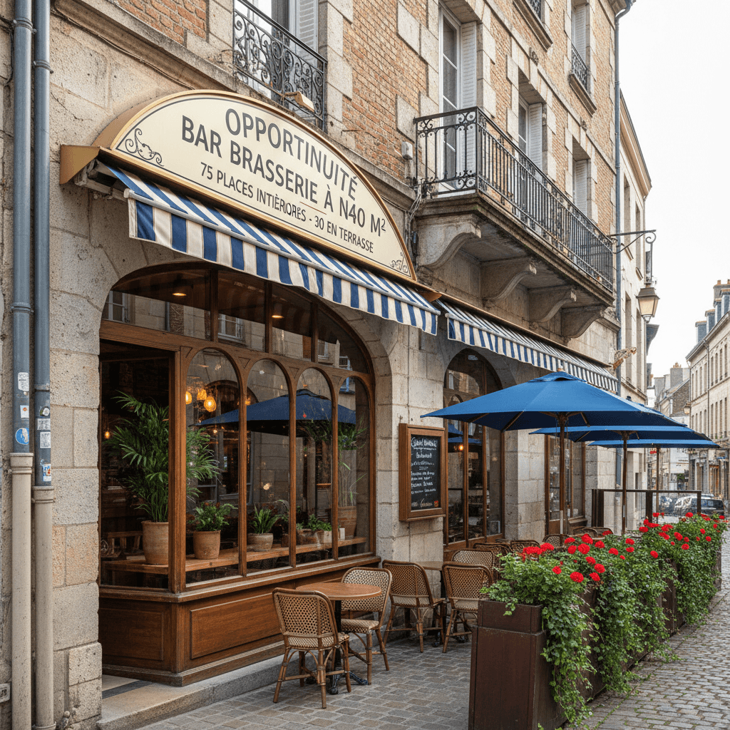 Bar-brasserie 180m² à Nantes : terrasse - licence IV