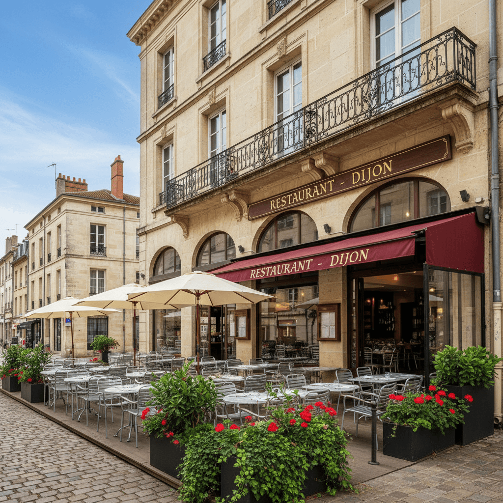 Restaurant à Dijon : terrasse - extraction