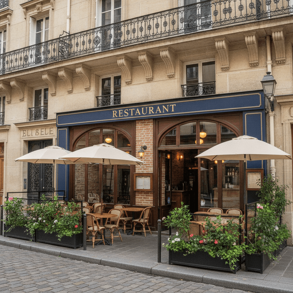 Restaurant 30m² à Paris : terrasse - licence IV