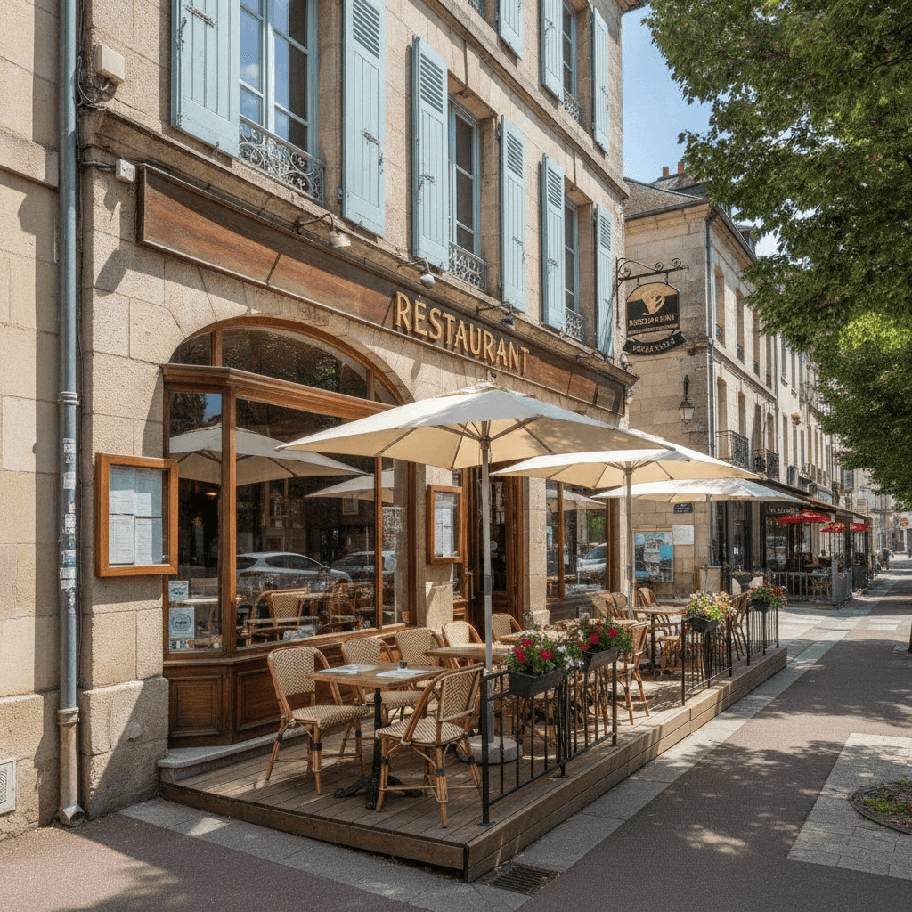 Restaurant 119m² à Rennes : terrasse - licence IV