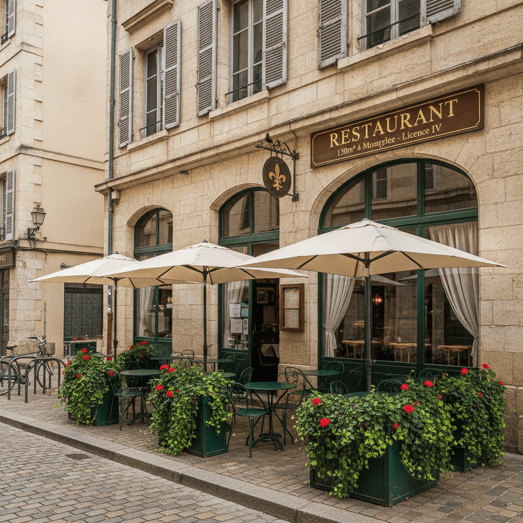 Restaurant 130m² à Montpellier : terrasse - licence IV
