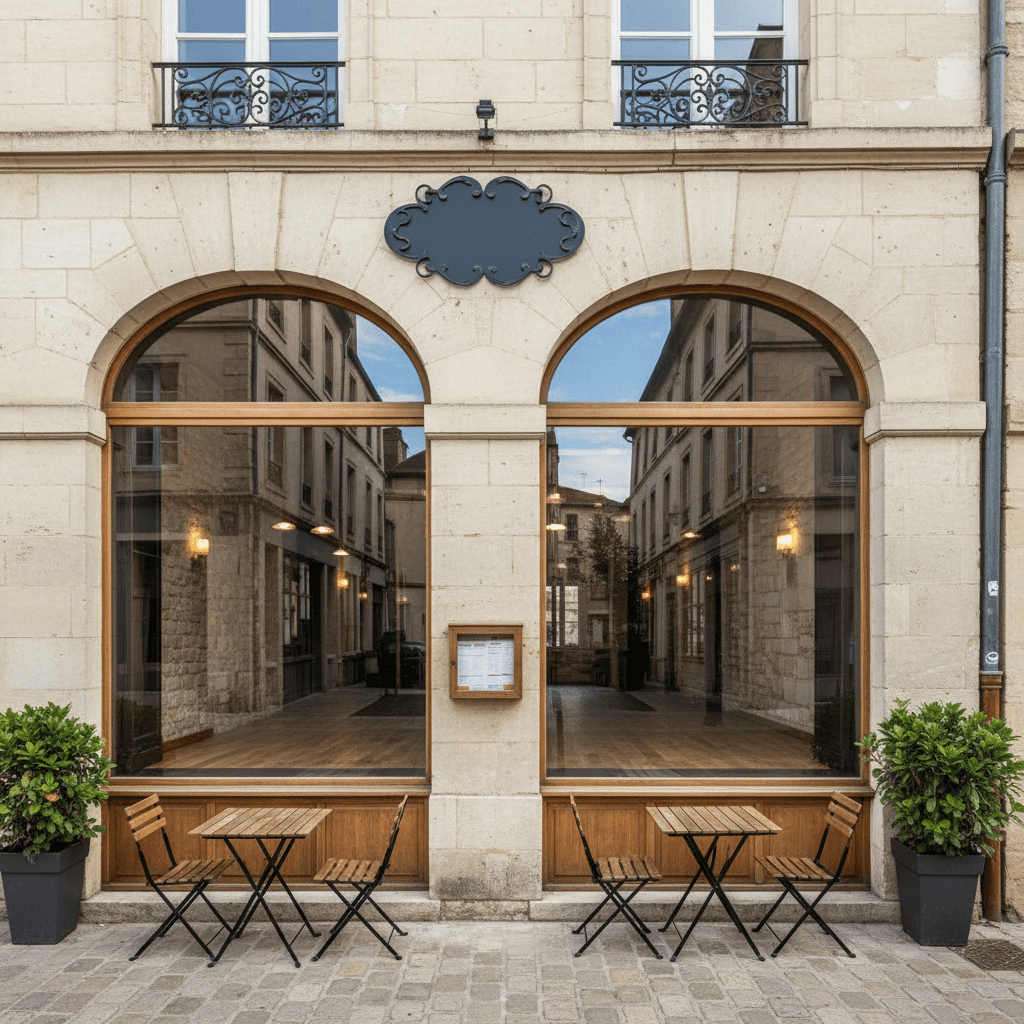 Restaurant 144m² à Dijon : terrasse - extraction