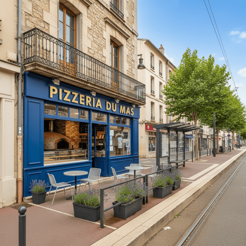 Fast-food 34m² à Montpellier : terrasse - extraction