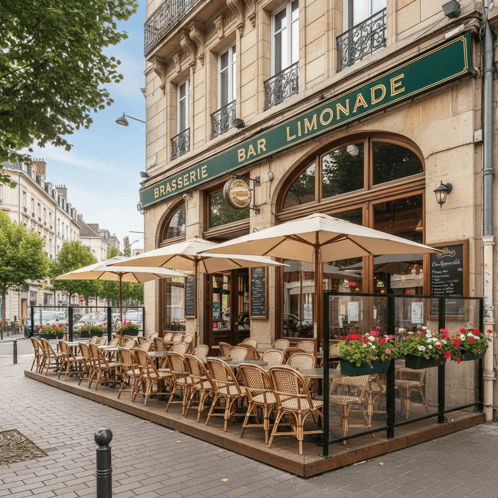 Bar-brasserie 70m² à Nantes : terrasse - licence IV
