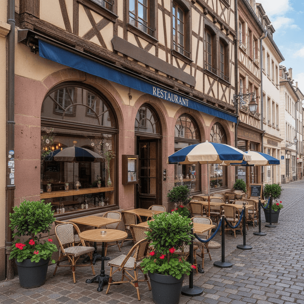 Restaurant 97m² à Strasbourg : terrasse - licence IV