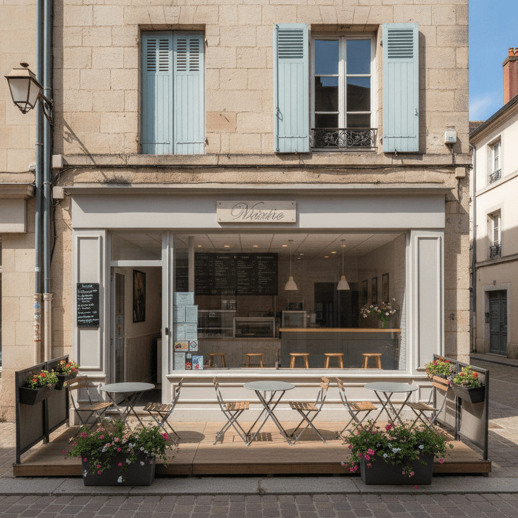 Fast-food 45m² à Dijon : terrasse - licence IV