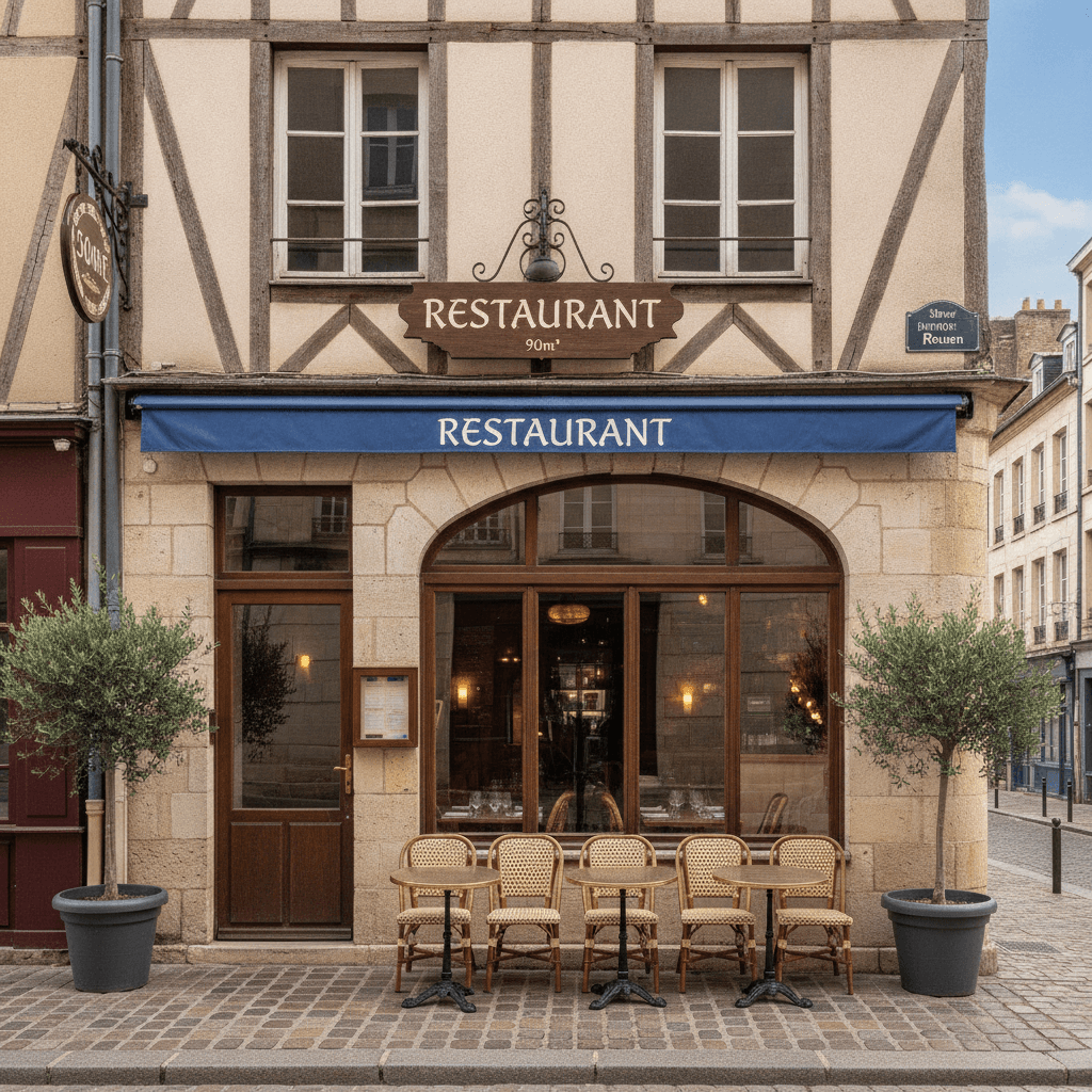 Restaurant 90m² à Rouen : extraction