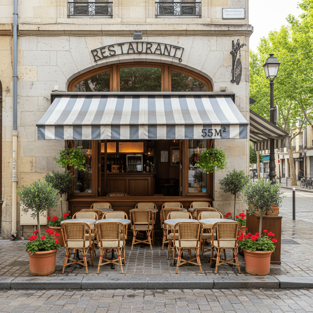 Restaurant 55m² à Bordeaux : terrasse