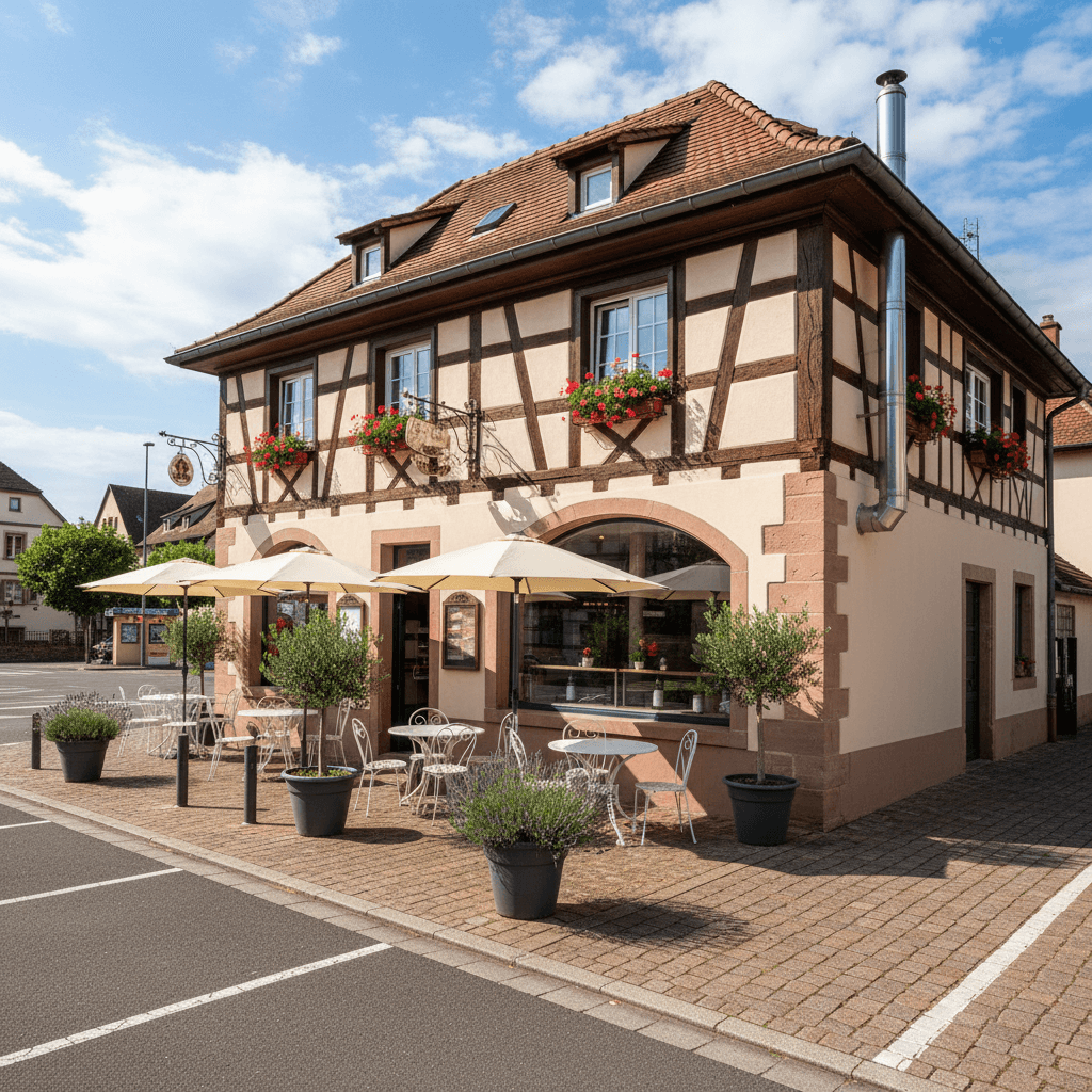 Fast-food 90m² à Soultz-Haut-Rhin : terrasse - extraction
