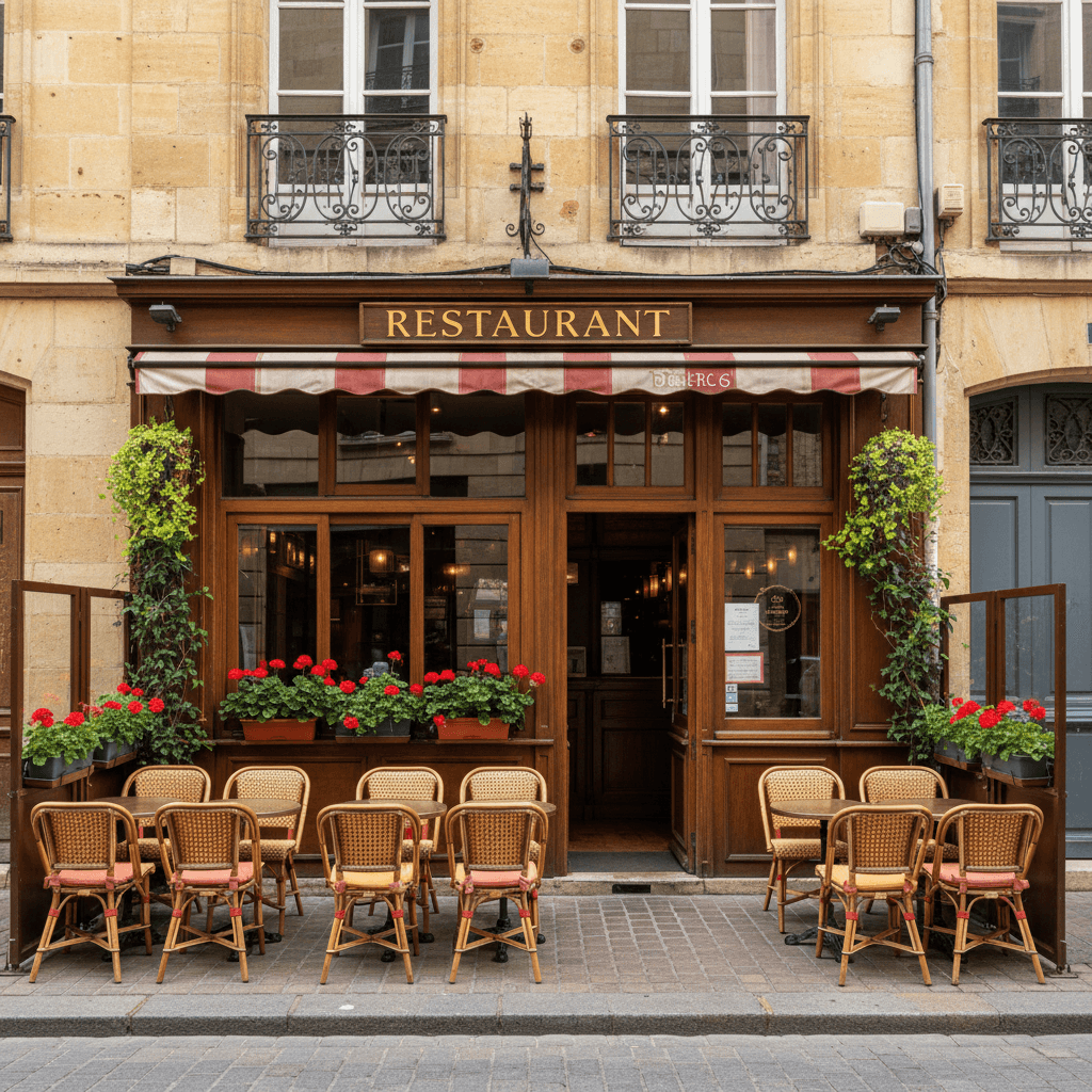 Restaurant 50m² à Bordeaux : terrasse - extraction