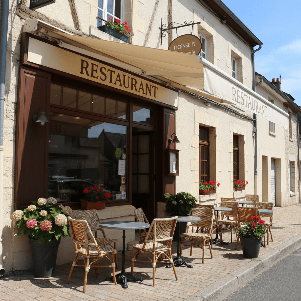Restaurant à Le Controis-En-Sologne : terrasse - licence IV