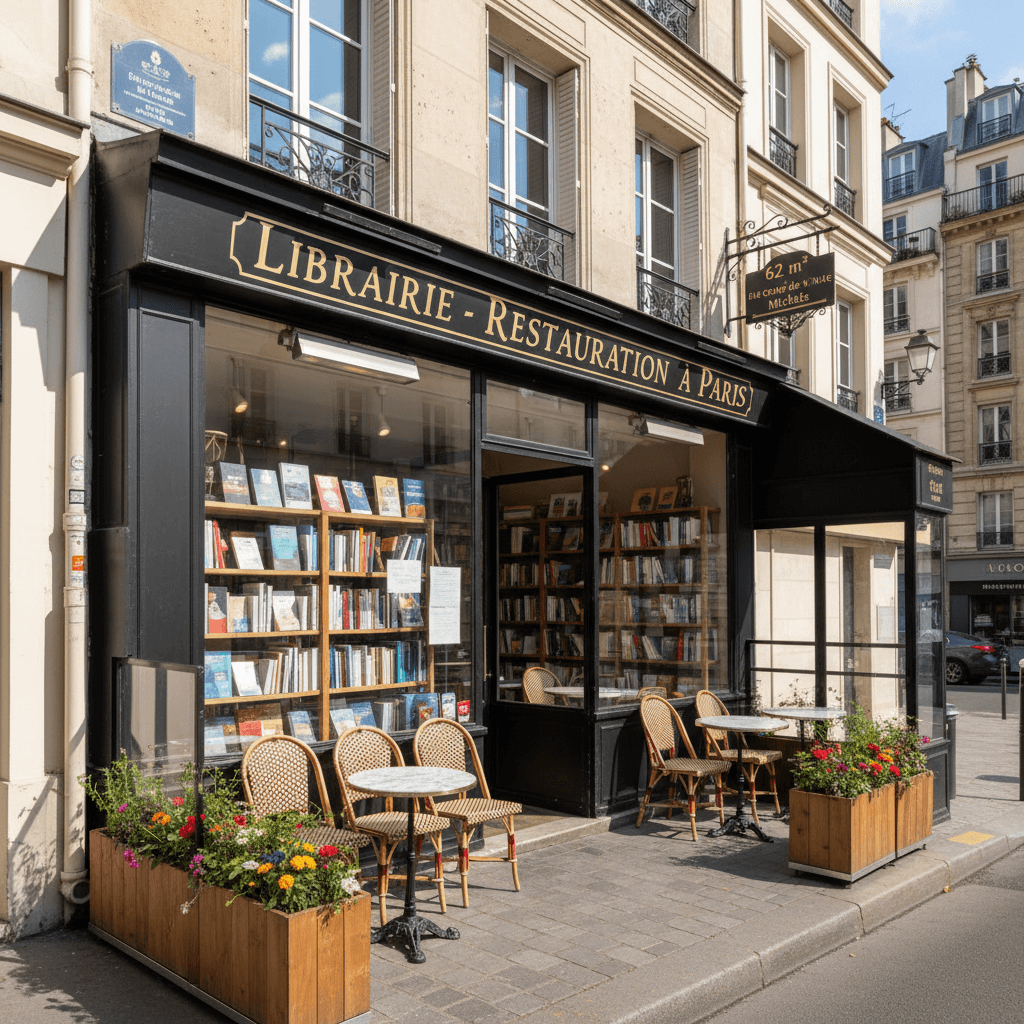 Librairie Restauration à Paris - 62 m² au cœur de la ville