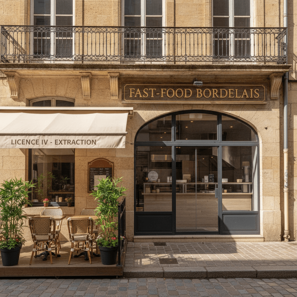 Fast-food 77m² à Bordeaux : licence IV - extraction