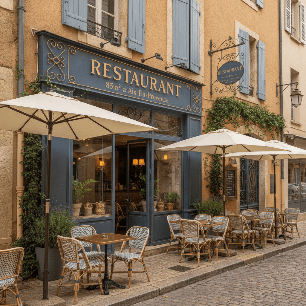 Restaurant 85m² à Aix-En-Provence : terrasse - extraction