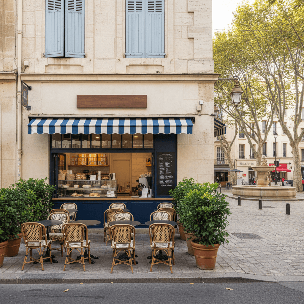 Snack 60m² à Marseille : terrasse - climatisation