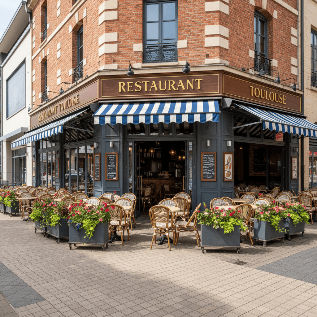 Restaurant 175m² à Toulouse : terrasse - extraction