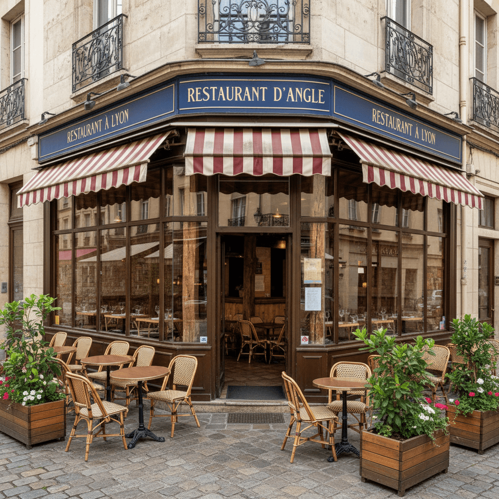 Restaurant d'angle à Lyon - 63 m² avec visibilité