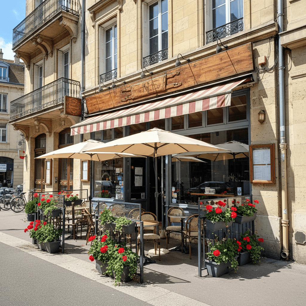 Restaurant 55m² à Lyon : terrasse - extraction