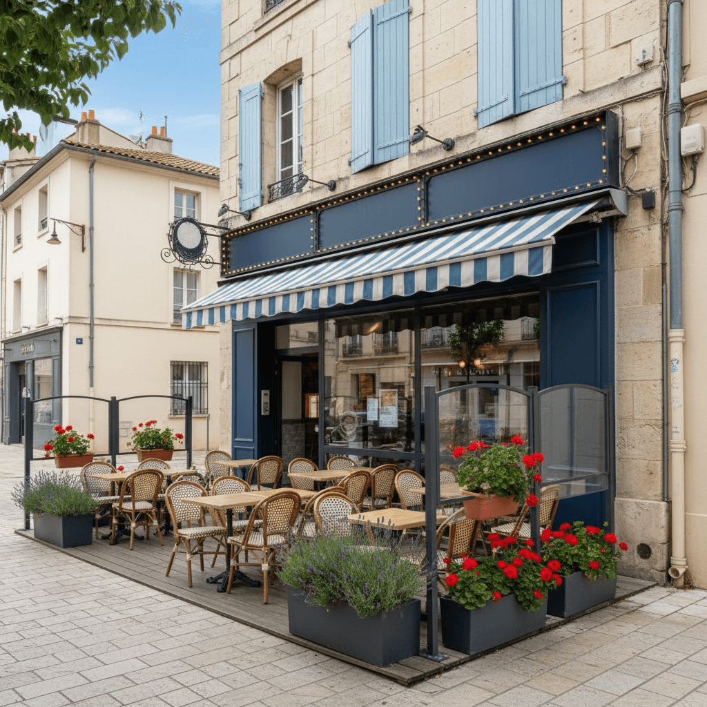 Fast-food 45m² à Toulon : terrasse - extraction
