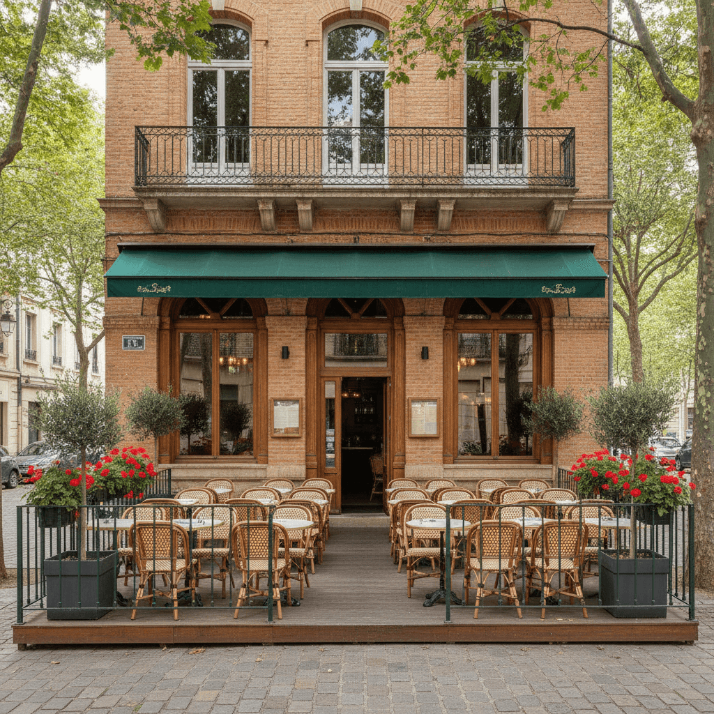 Restaurant 220m² à Toulouse : terrasse - licence IV