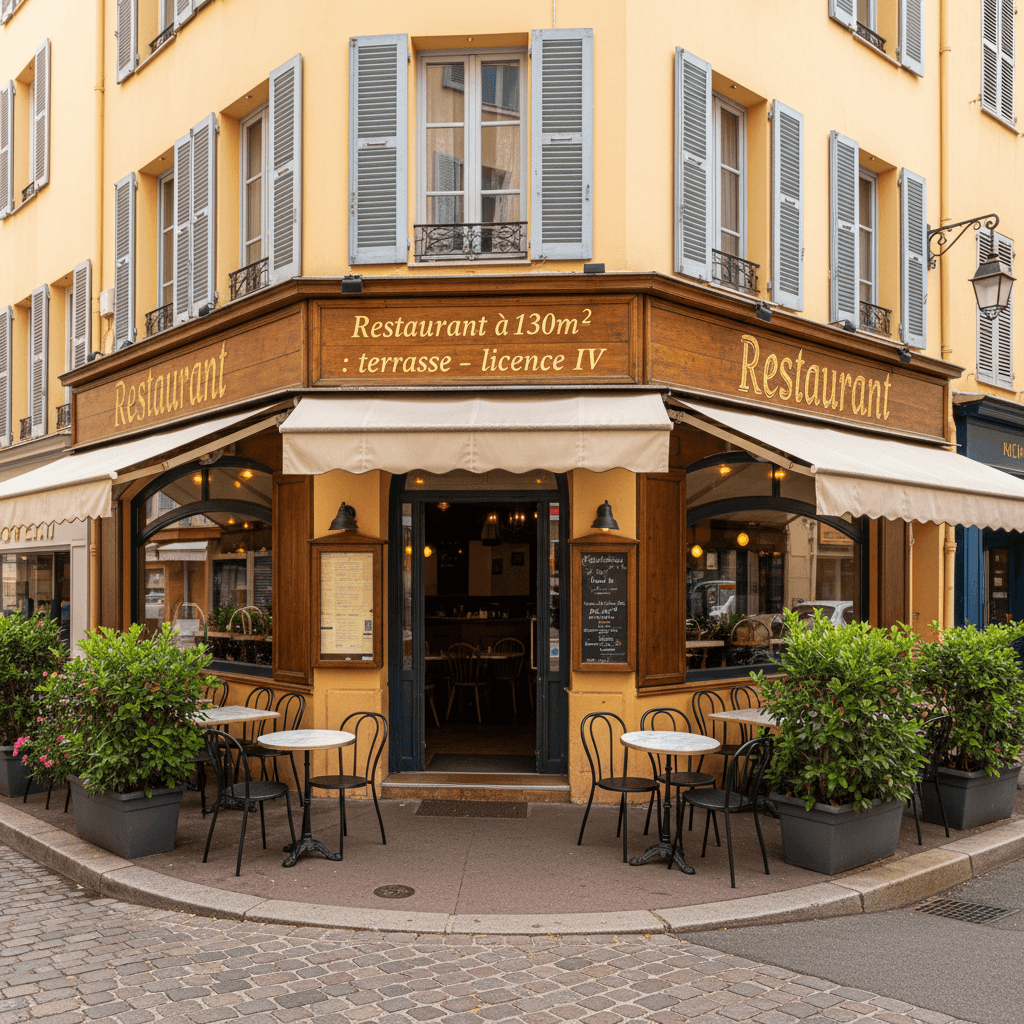 Restaurant 130m² à Nice : terrasse - licence IV