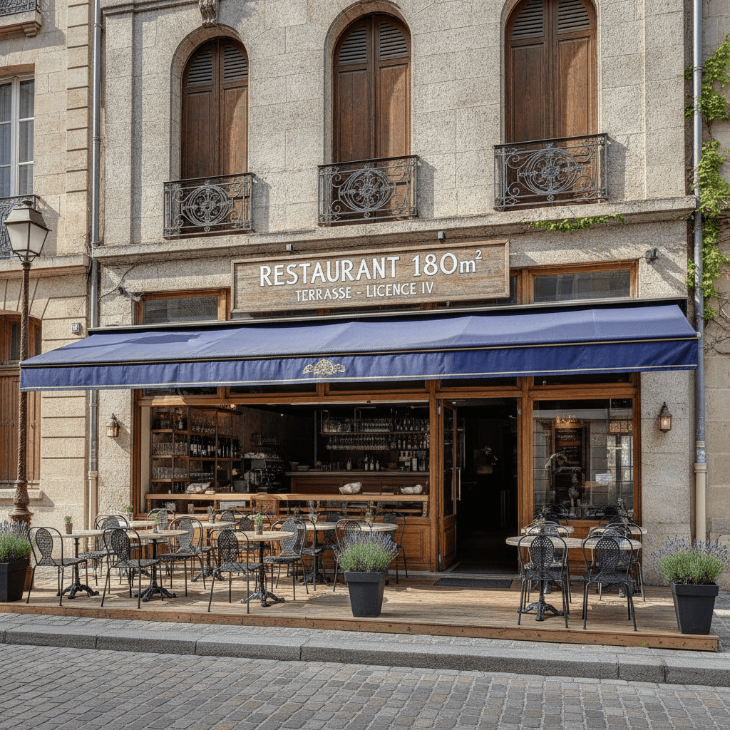 Restaurant 180m² à Grenoble : terrasse - licence IV