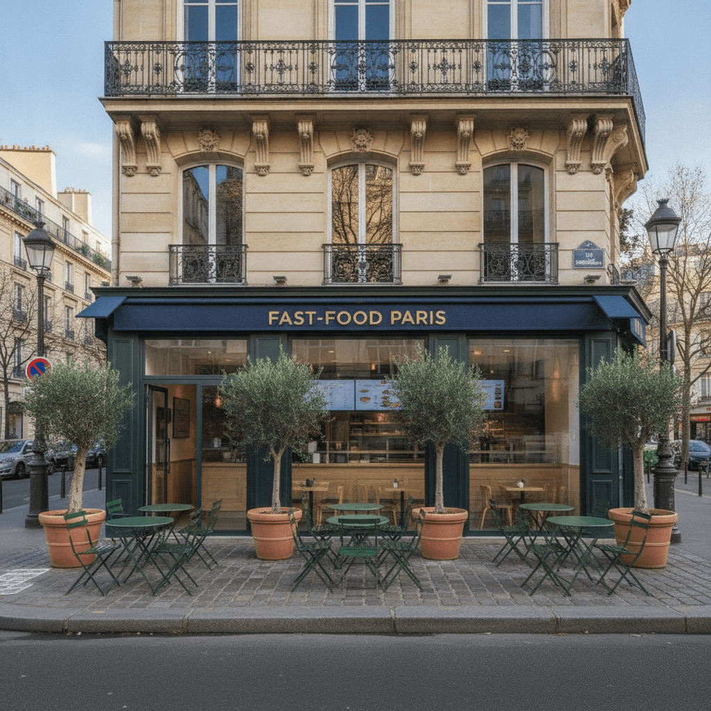 Fast-food 15 couverts à Paris : terrasse - licence IV
