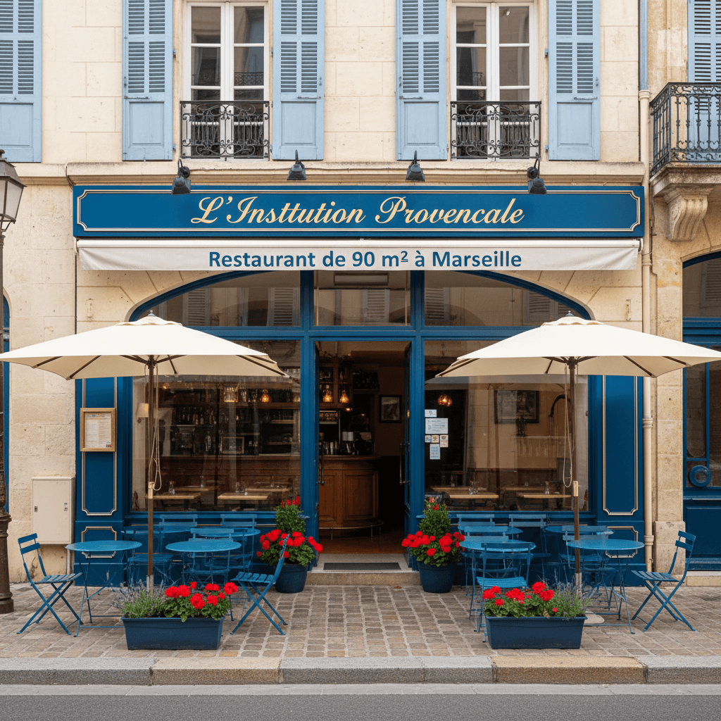 Restaurant 90m² à Marseille : terrasse - extraction