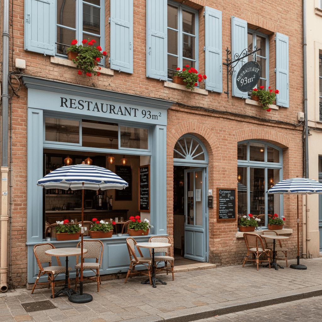 Restaurant 93m² à Toulouse : extraction - cuisine équipée