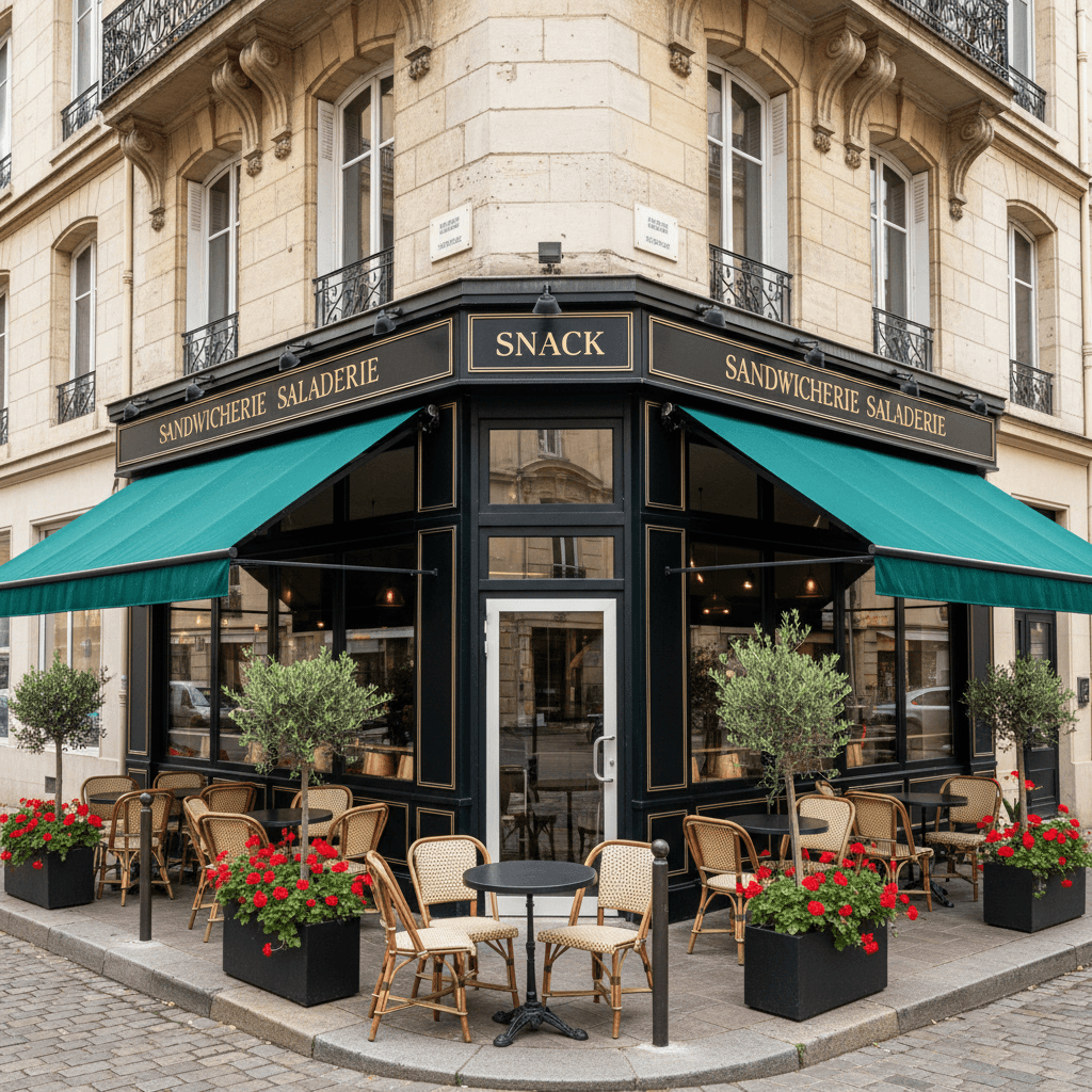 Snack 110m² à Lyon : terrasse