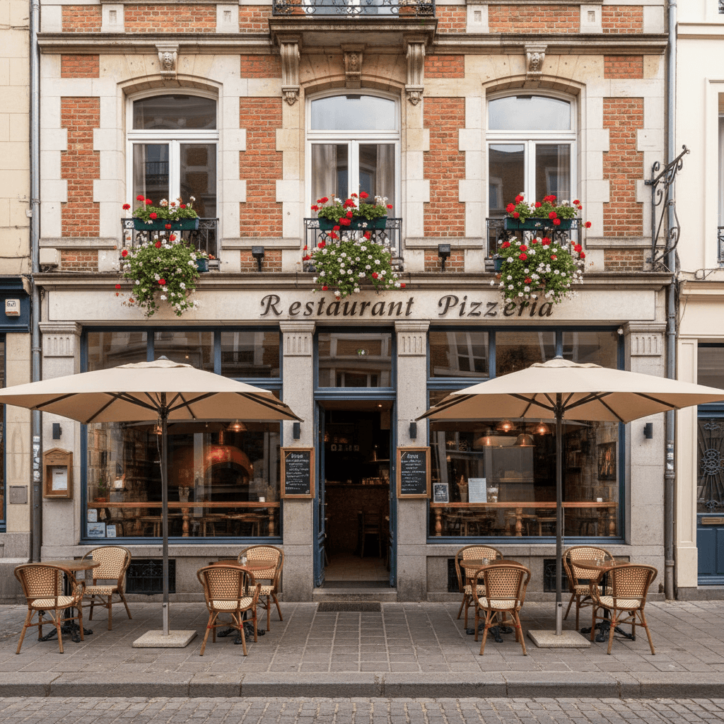 Restaurant 90m² à Lille : terrasse - licence IV