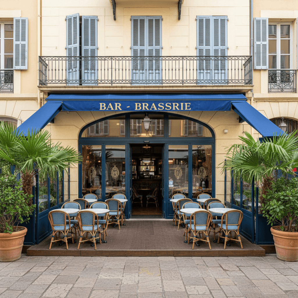 Bar-brasserie à Nice : terrasse - licence IV