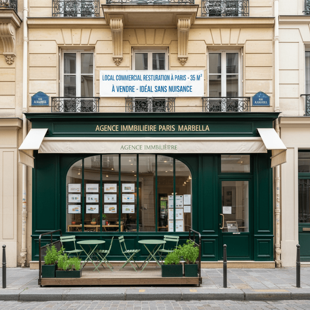 Local Commercial Restauration à Paris - 35 m²