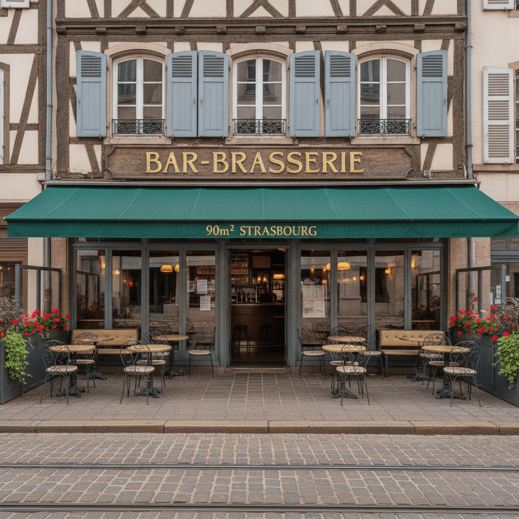 Bar-brasserie 90m² à Strasbourg : terrasse