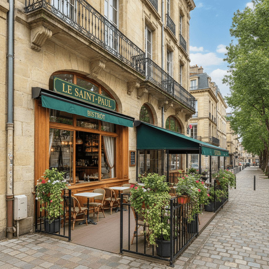 Restaurant 75m² à Bordeaux : terrasse - licence IV