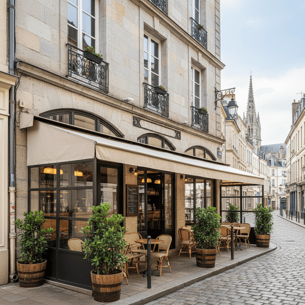 Restaurant 75m² à Nantes : terrasse - extraction