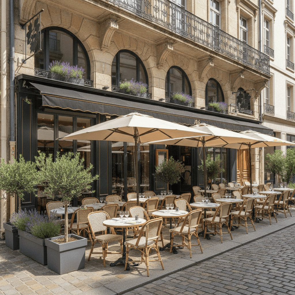 Restaurant 180m² à Reims : terrasse - licence IV