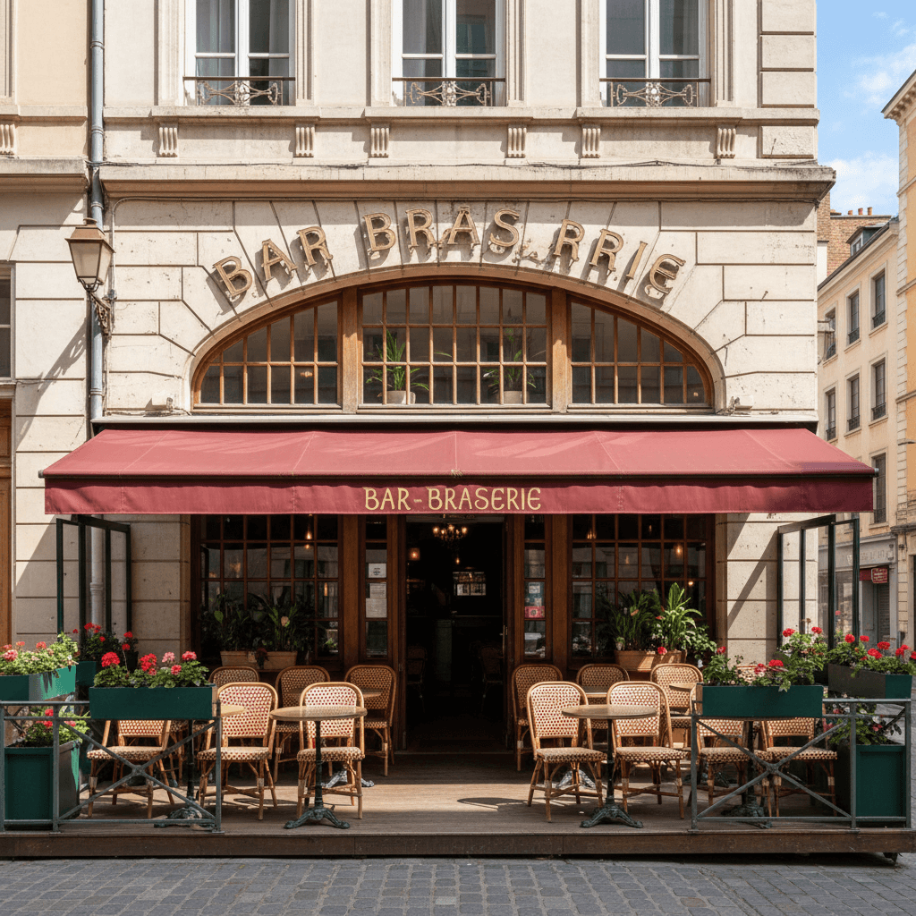Bar-brasserie 125m² à Lyon : terrasse - licence IV