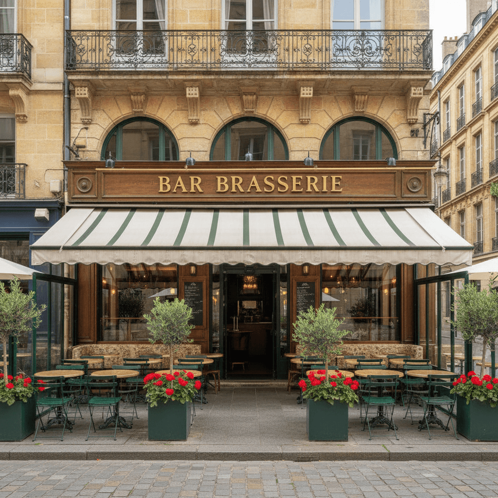Bar-brasserie 34 couverts à Bordeaux : terrasse - licence IV