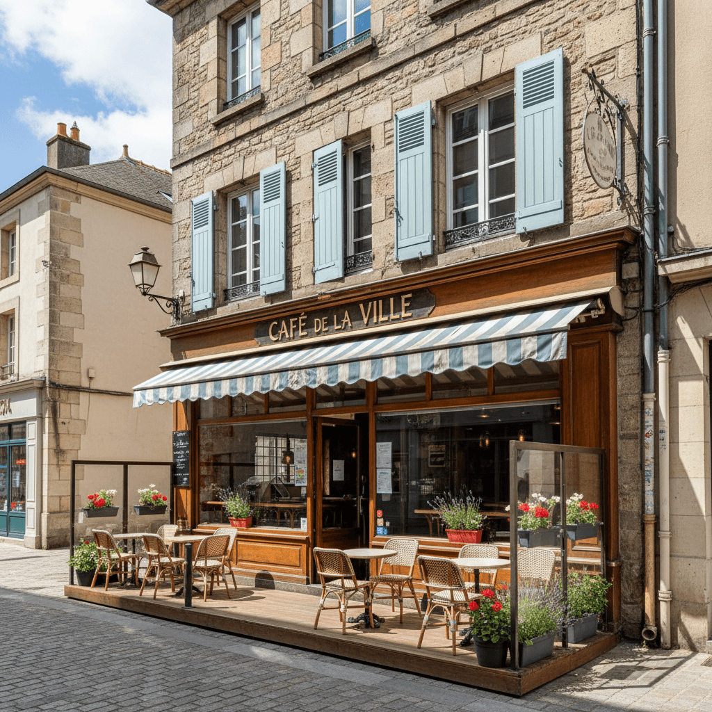 Snack 110m² à Nantes : terrasse - licence IV