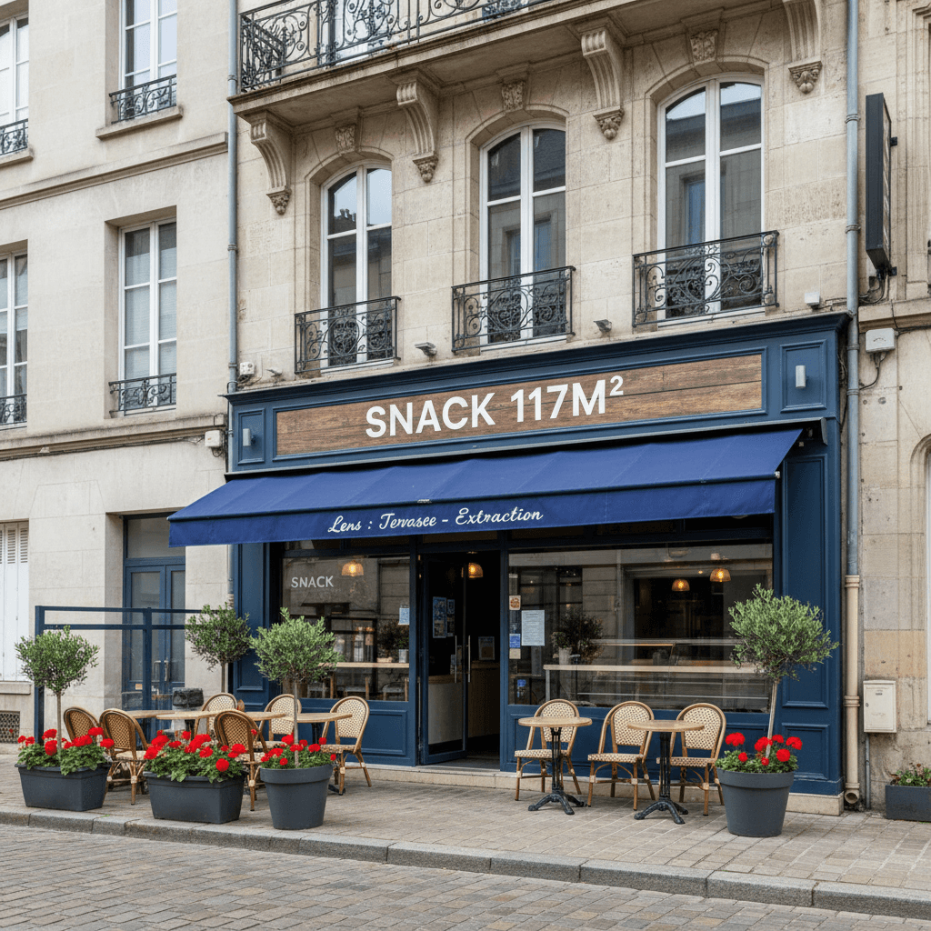 Snack 117m² à Lens : terrasse - extraction