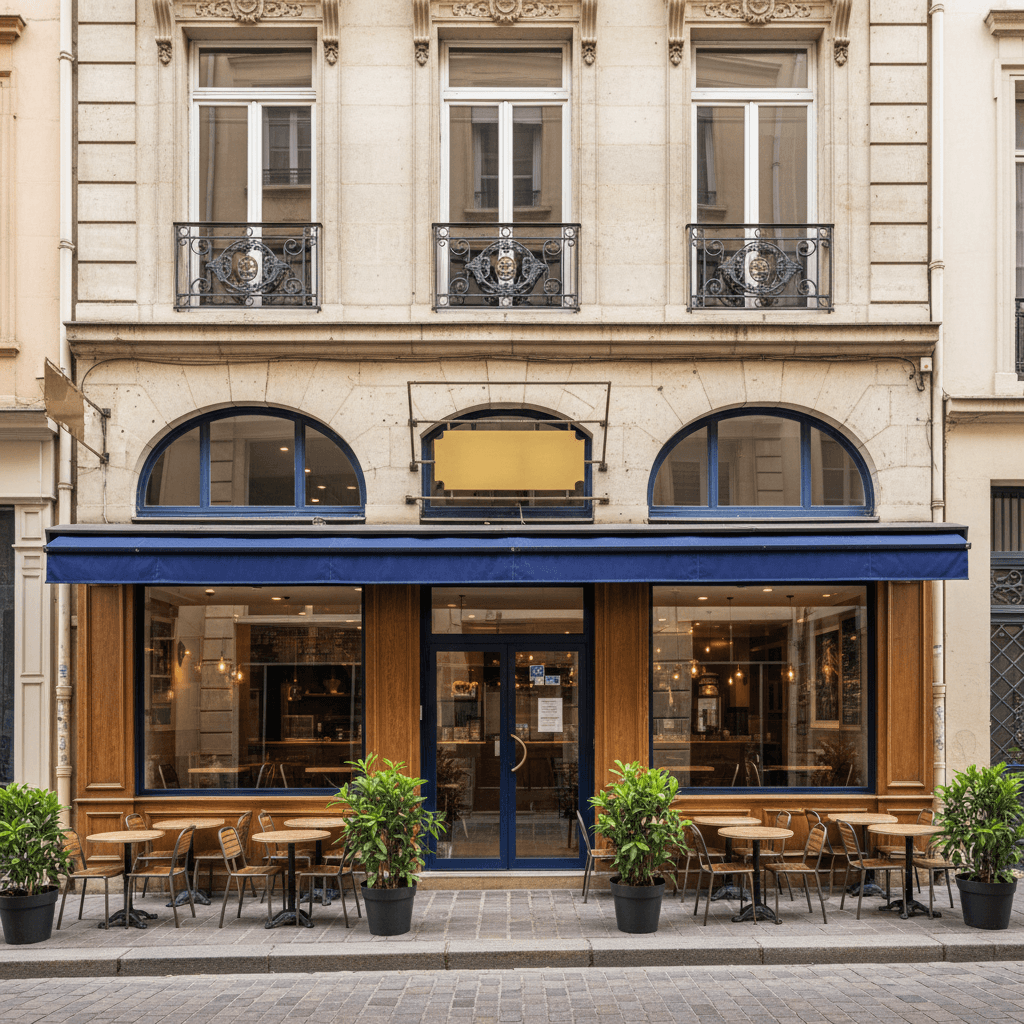 Fast-food 90m² à Lyon : terrasse - extraction