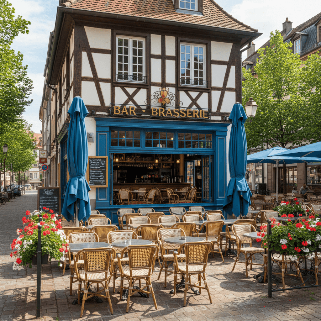 Bar-brasserie à Strasbourg : terrasse - licence IV