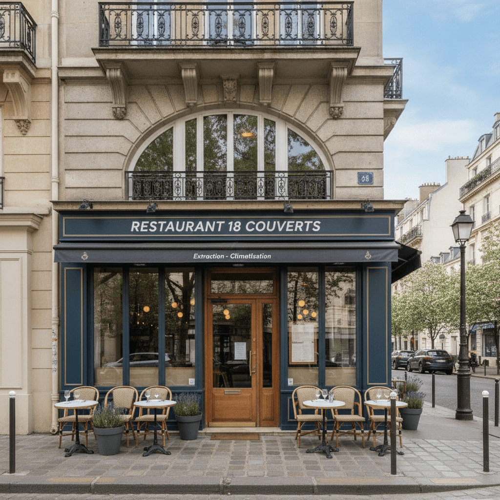 Restaurant 18 couverts à Paris : extraction - climatisation
